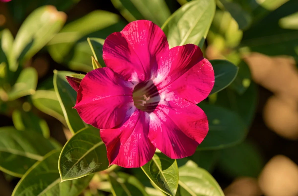 Corolle de fuchsia rose et violette sur fond de feuillage