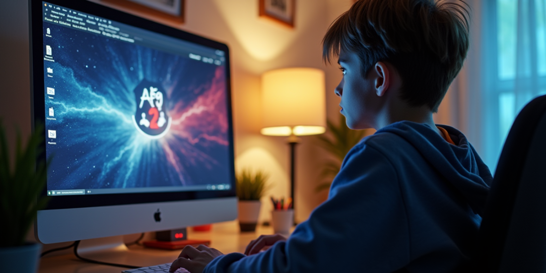 Adolescent frustré devant un écran Roblox 429 erreur