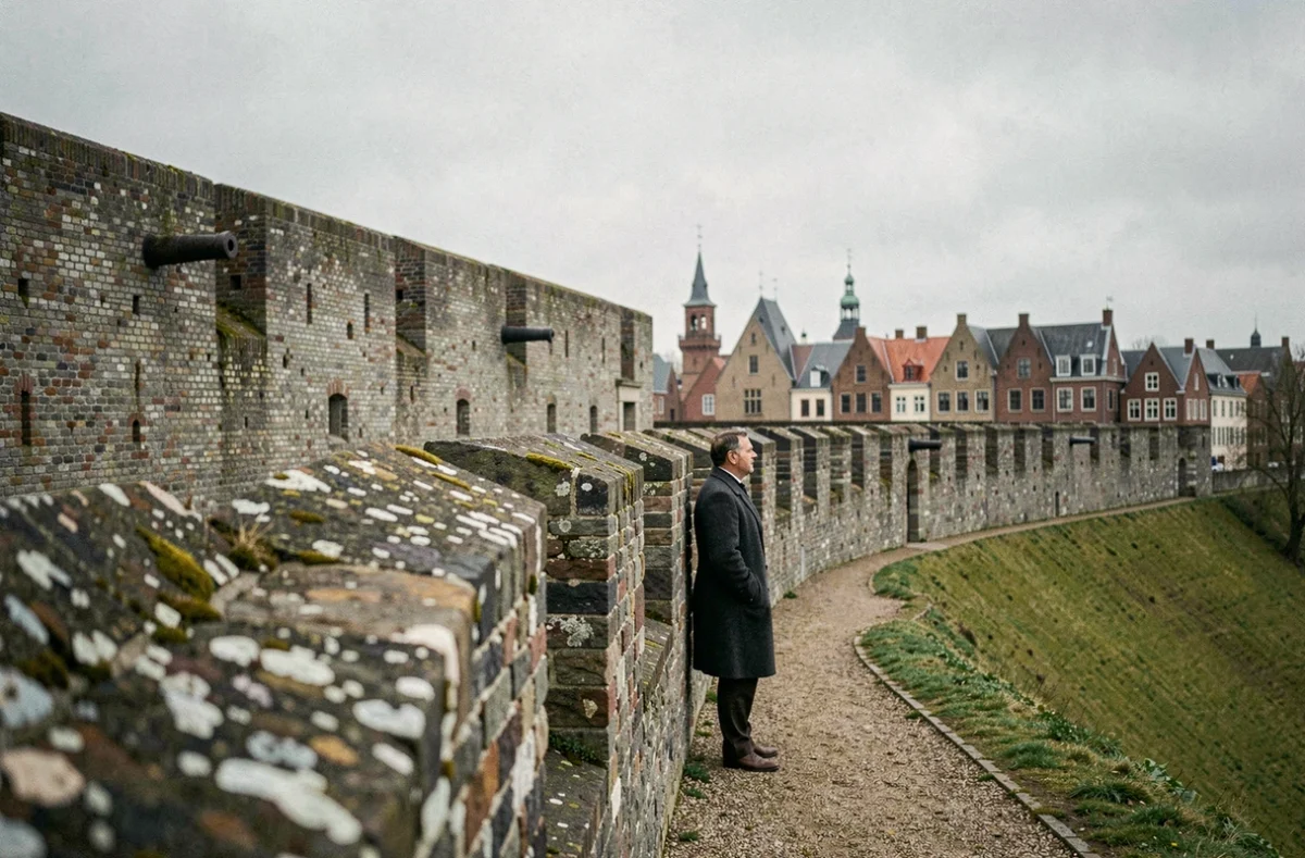 Remparts historiques de Maastricht où d'Artagnan trouva la mort lors du siège de 1673, évoquant la fin du dernier mousquetaire de Louis XIV