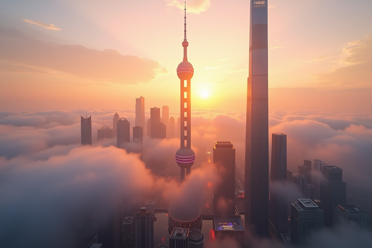 Tour de Shanghai au lever du soleil avec vue panoramique